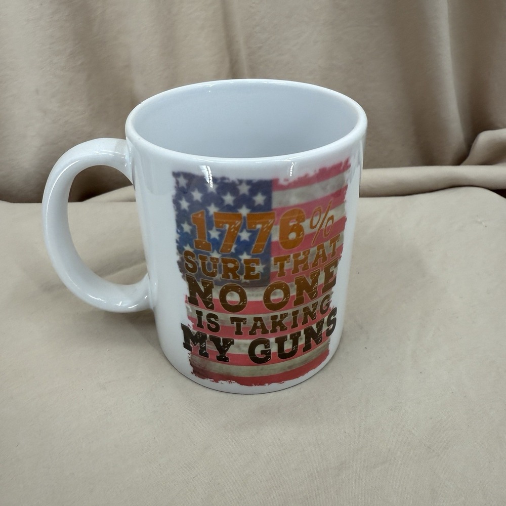 2A Coffee Mug American Flag 1776% NO ONE IS TAKING‎ MY